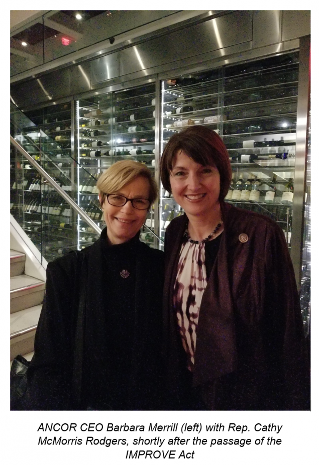 ANCOR CEO Barbara Merrill with Rep. Cathy McMorris Rodgers