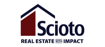 Logo for Scioto with tagline beneath reading 'Real Estate with Impact'