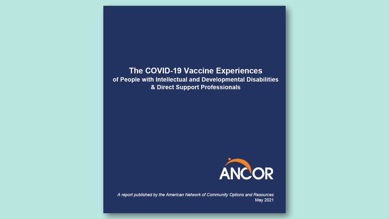 Thumbnail image of the cover of a report on the COVID-19 experiences of people with I/DD and DSPs