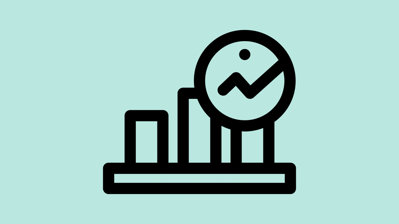 Icon depicting a bar chart representing generic data