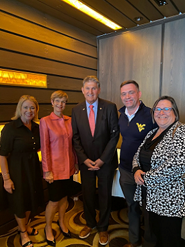 Photo of ANCOR staff and West VA members with Senator Joe Manchin