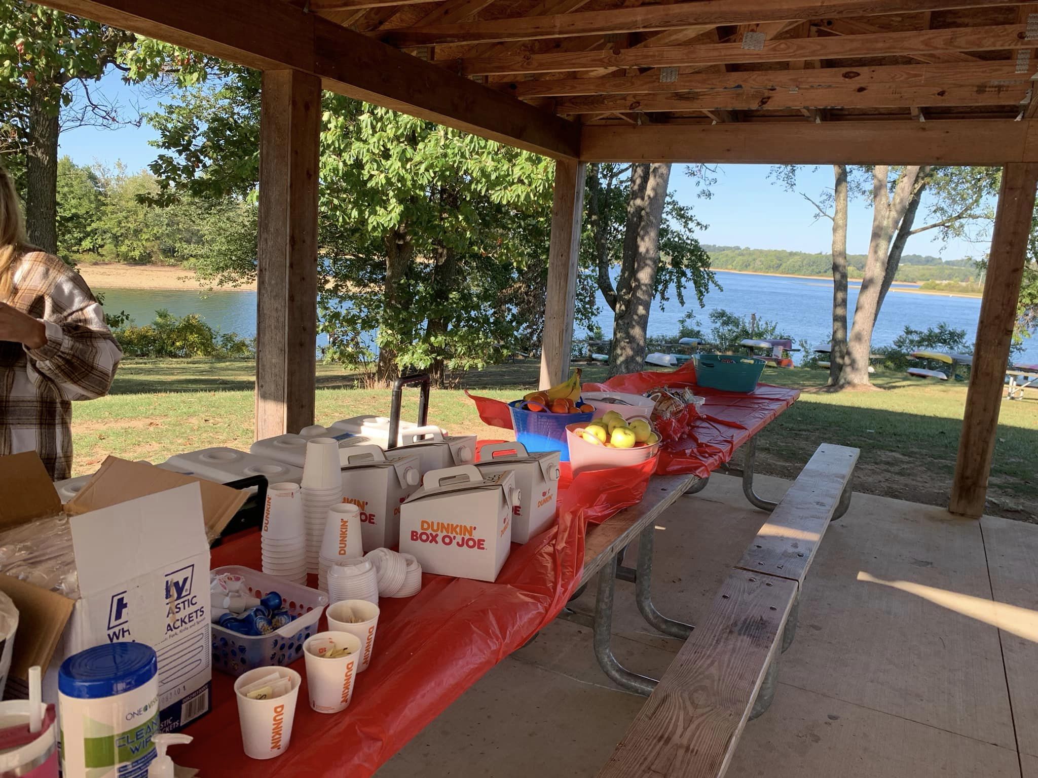 Lakeside donuts and food on a table for DSP Week 2023