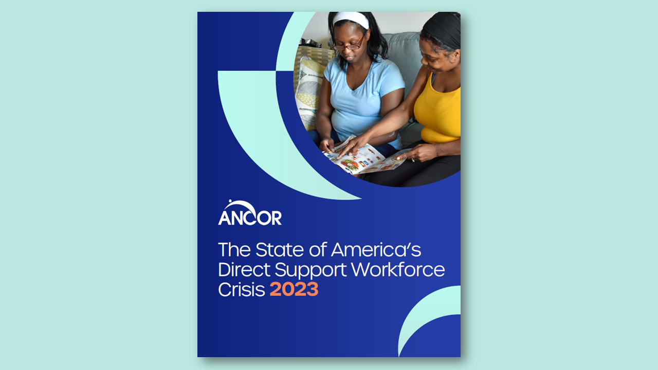 Thumbnail: 2023 State of America's Direct Support Workforce Crisis report cover page.