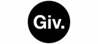 Giv. logo, a black circle with white san serif text inside reading 'Giv.'