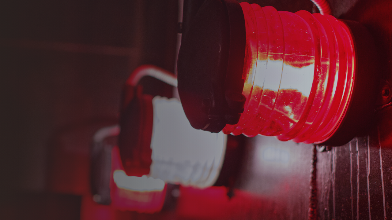 red emergency alarm sounding