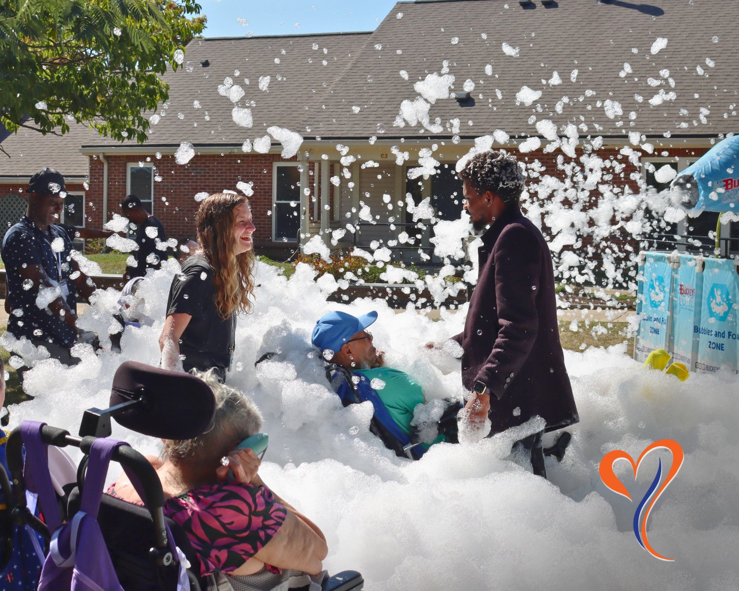 Bubble foam party!