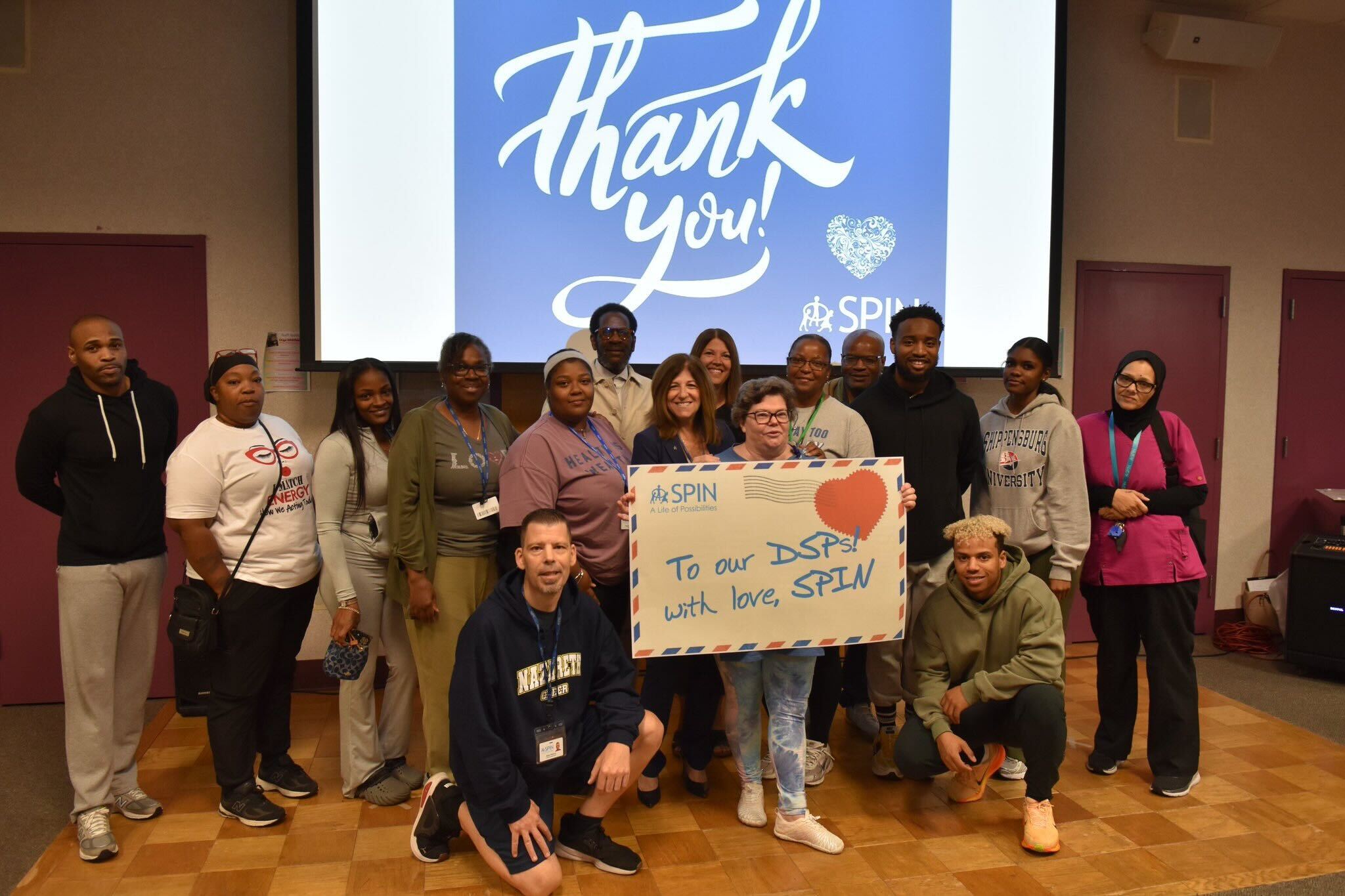 DSPs being thanked with a large thank you letter