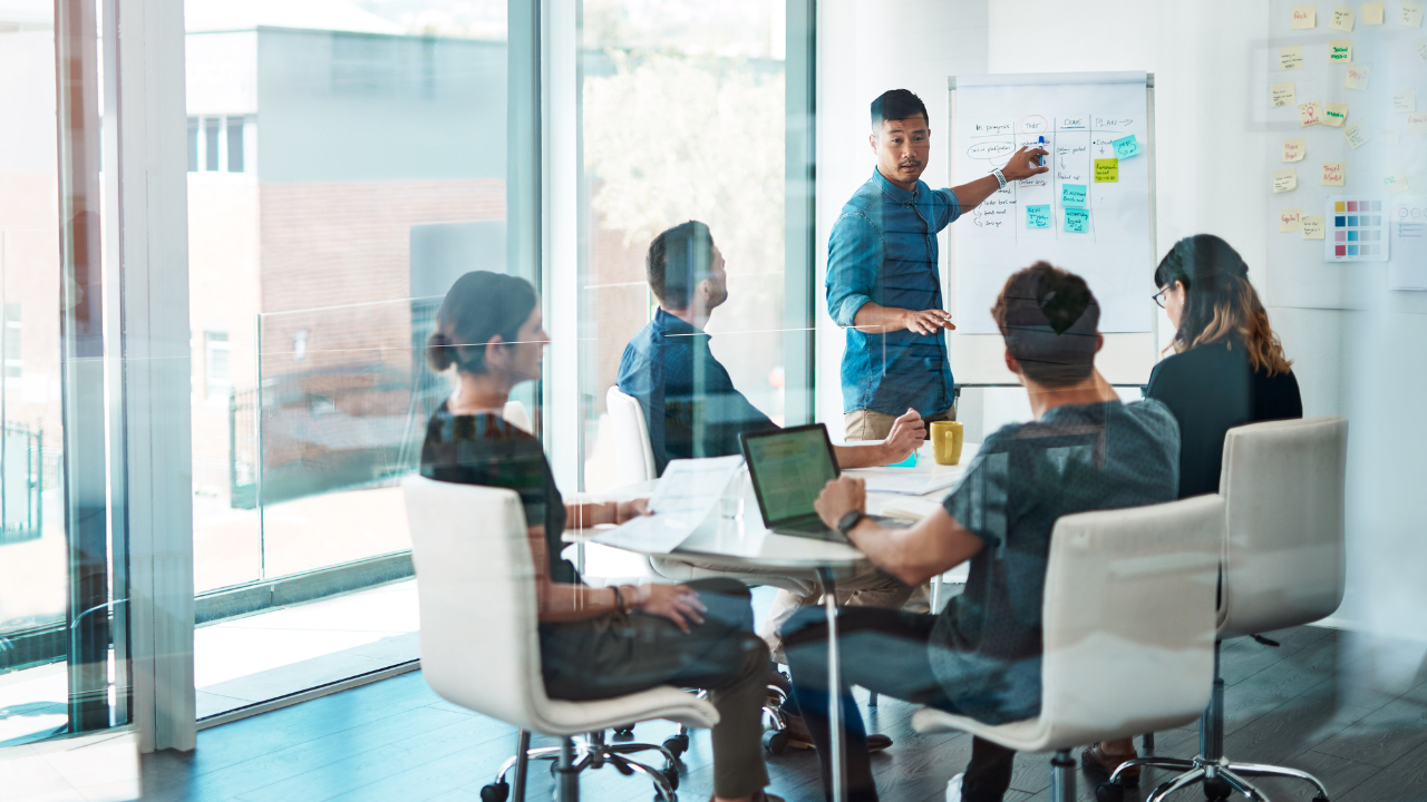 organizational leaders strategizing in a meeting room